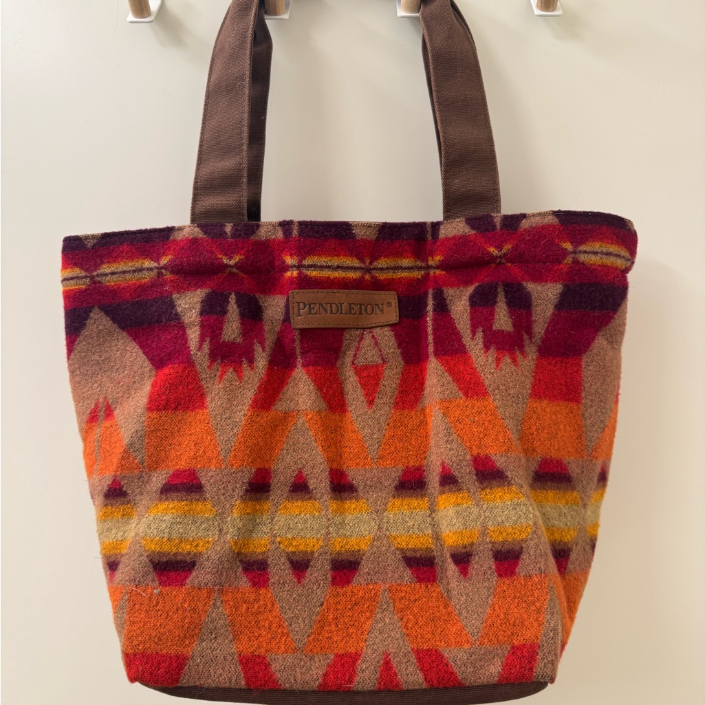 Pendleton Wool Aztec Tote With Matching Clutch